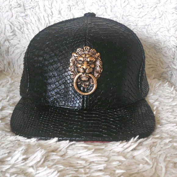 Black Snakeskin Cap - Picture 1 of 4